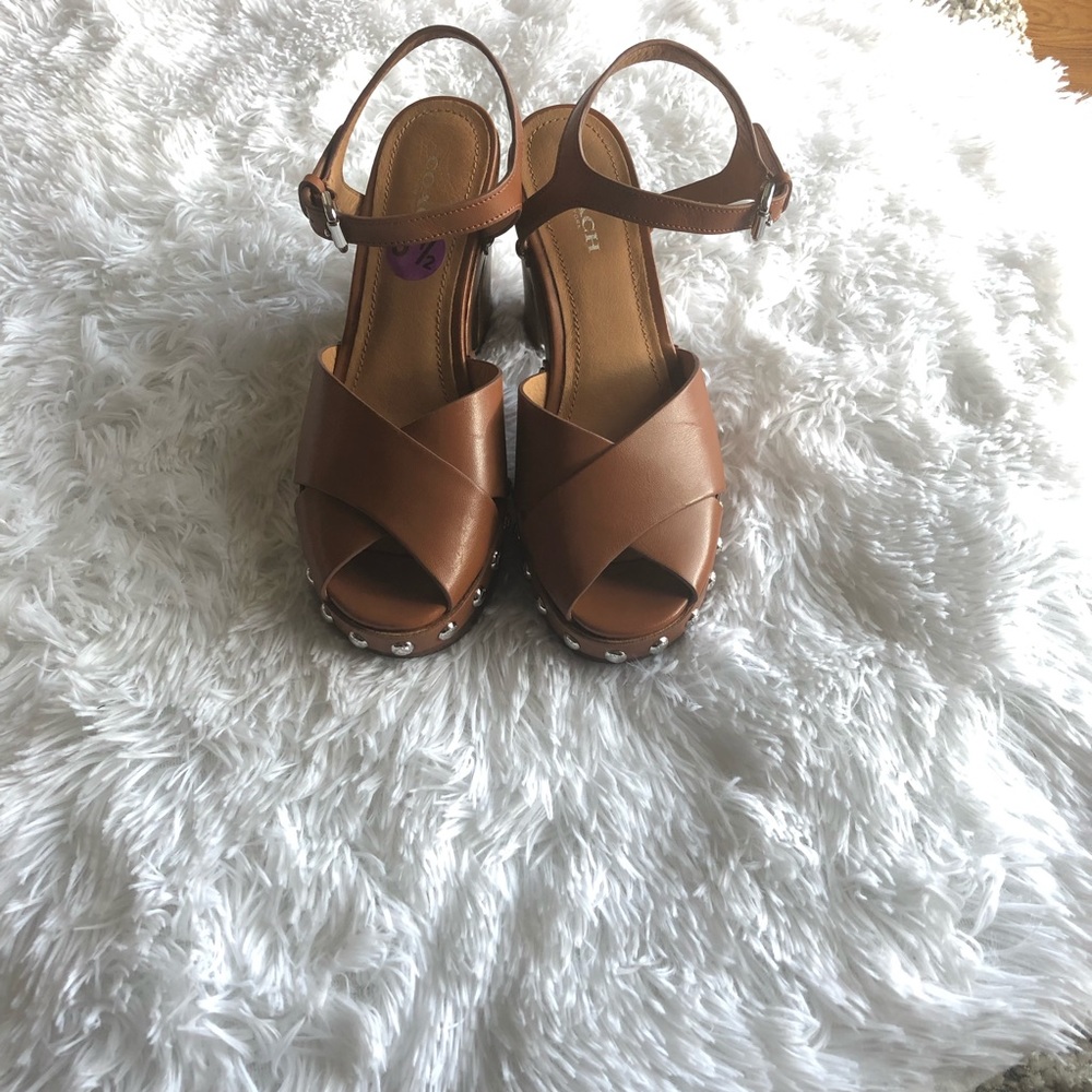AUTHENTIC COACH ASTOR CLOG PLATFORMS - Picture 2 of 6